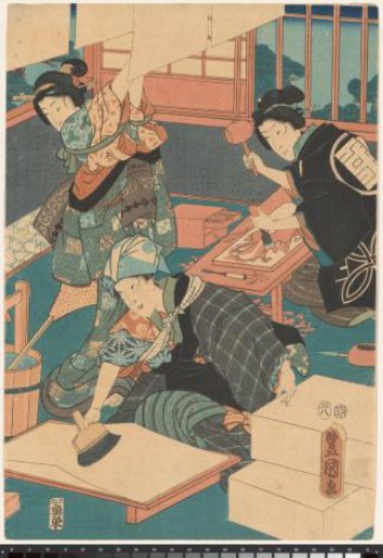 Women making prints (middle part)
