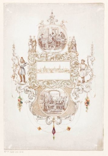 Business card of the printing house Bevernage Frères in Oudenaarde