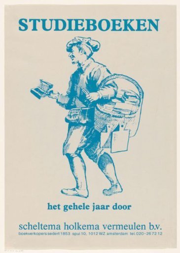 Poster for study books by Scheltema Holkema Vermeulen, Amsterdam