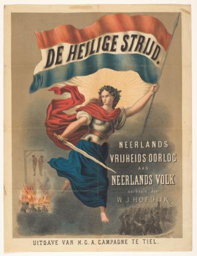 Poster for De Heilige Strijd by Willem Jacobszoon Hofdijk
