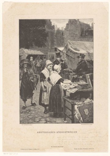 Bookseller at a market in Amsterdam