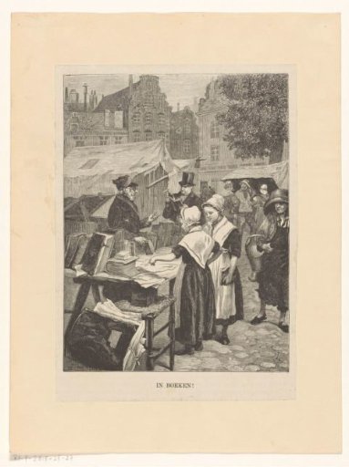 Bookseller at a market in Amsterdam