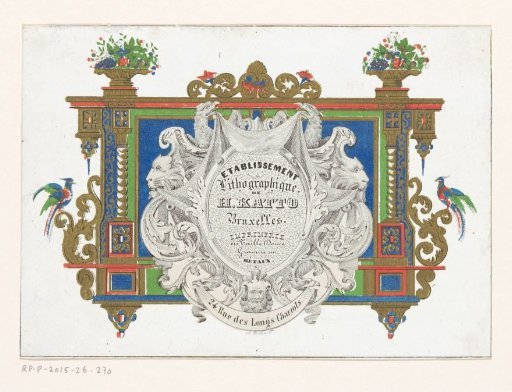Business card of printing house H. Katto in Brussels