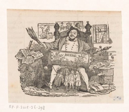 Man with a drum and marionettes