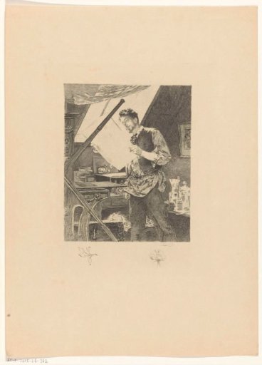 Portrait of Félicien Rops in his studio