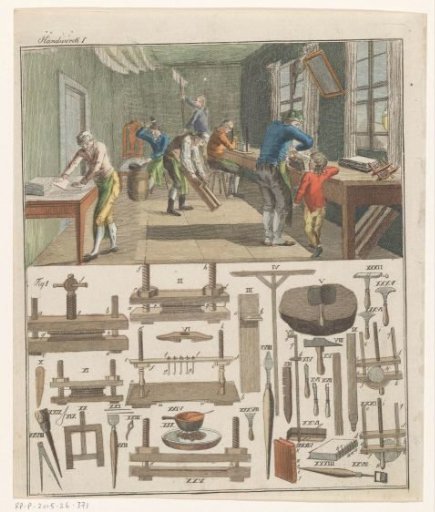 Workshop of a bookbinder