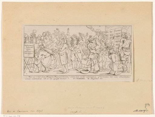 Satirical print on the rejection of the Plan of Constitution, 1797