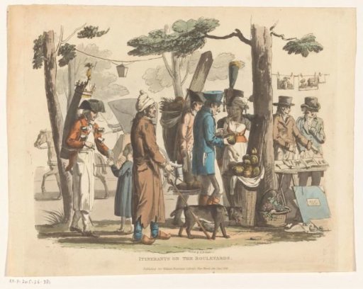 Street scene with merchants