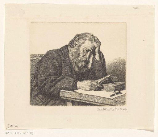 Reading old man