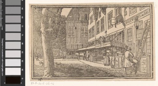 Street with a bookshop and printing house