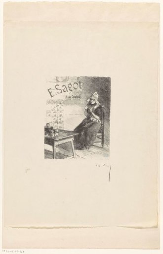 Calling card of print dealer Edmond Sagot in Paris