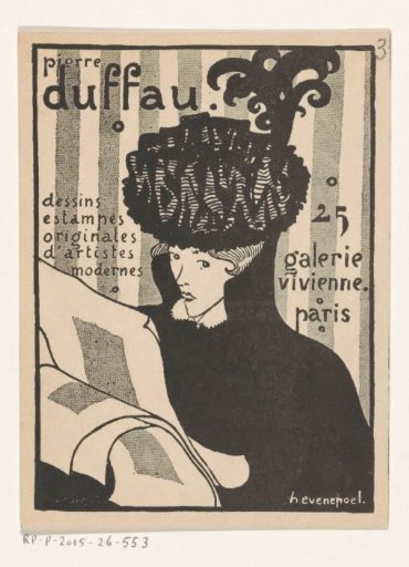 Business card of art dealer Pierre Duffau in Paris