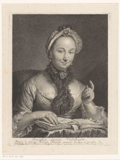 Portrait of Dorothée Louise Viedebandt, wife of the artist Georg Friedrich Schmidt