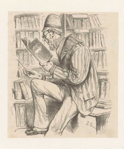Man in a bookstore