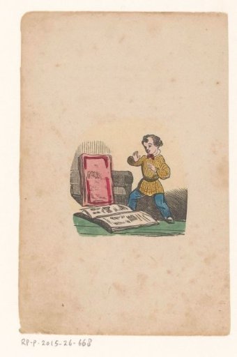 Boy before an open book