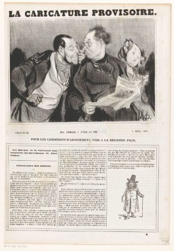 Two men discussing a magazine