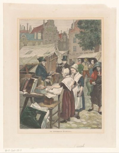 Bookseller at a market in Amsterdam