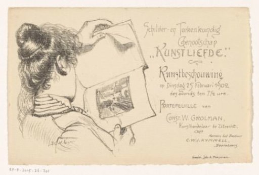 Invitation from the Painter and Drawing Society "Kunstliefde"