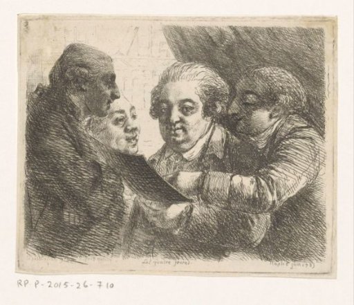 Portrait of Four Brothers from the Terres Family, Booksellers in Naples