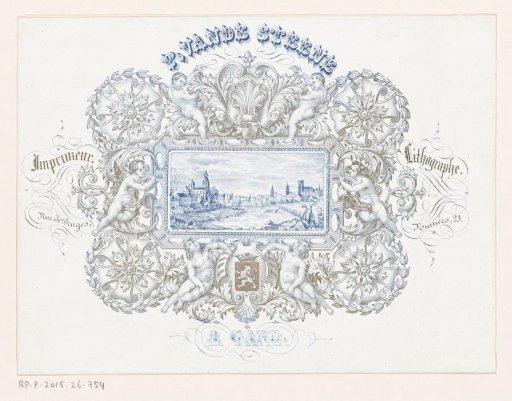 Business card of printer Pierre Vande Steene in Ghent