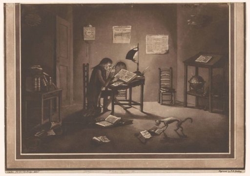 Portrait of Samuel Vince at work in his study