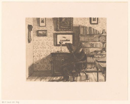 Man Reading in an Interior