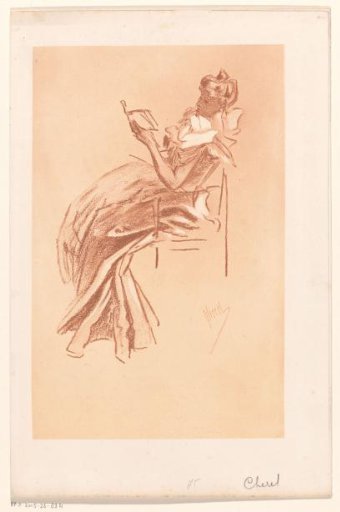 Young woman reading on a chair