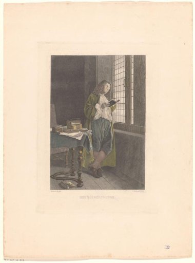 Man reading by the window