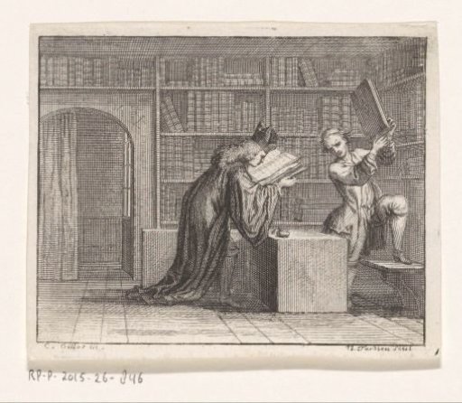 Cleric at a bookseller's