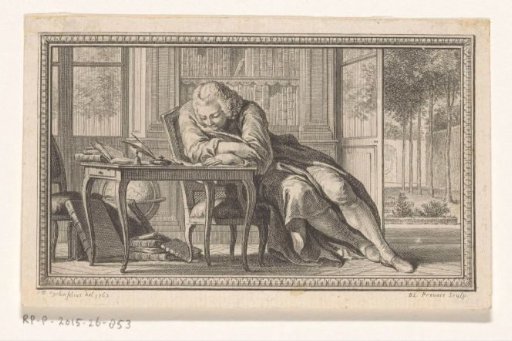 Man behind a writing desk