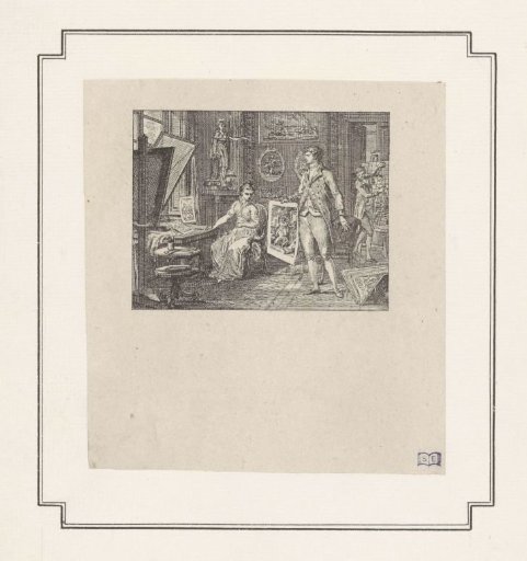 Woman visiting an artist