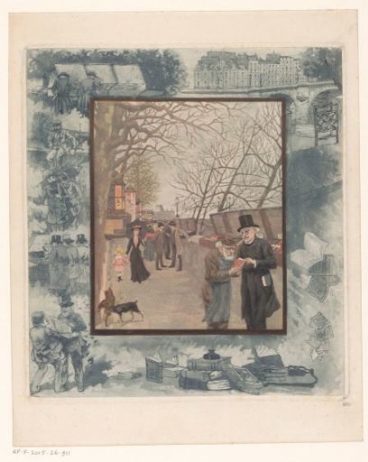 Bookstalls on a quay in Paris