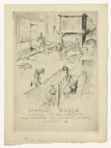 New Year's greeting from bookseller Charles Bosse for the year 1911