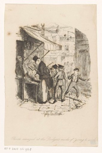 Mr. Brownlow is robbed while examining a book at a bookstall