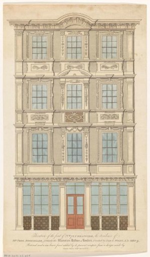 Facade of the shop of Thomas Tegg in London