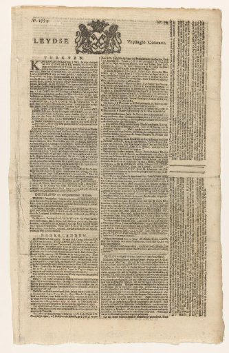 Advertisement by Jacobus van den Hoed, bookseller in Amsterdam