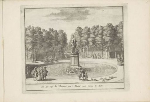 Six-spoke wheel at the statue of Faunus