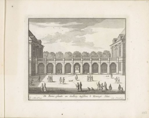 View of the courtyard of Honselaarsdijk Palace