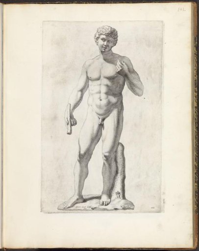Statue of a naked Paris