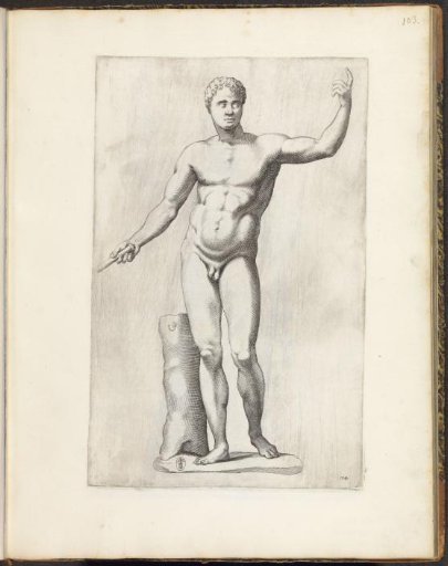 Statue of a naked gladiator