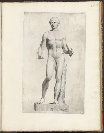 Statue of a standing man with a sword
