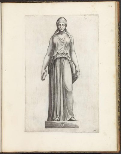 Statue of a woman with braided hair