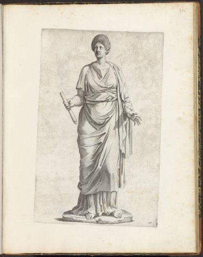 Statue of a woman with a staff