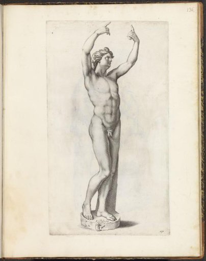Statue of a young man
