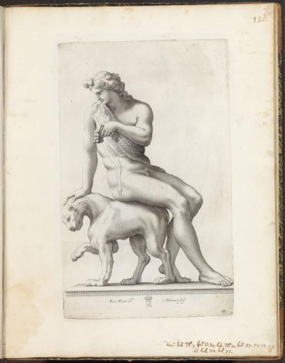 Statue of Bacchus on a tiger