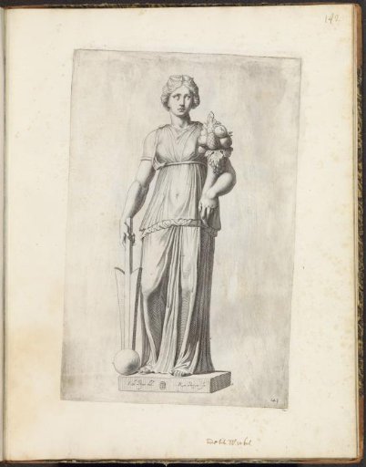Statue of a woman with a cornucopia