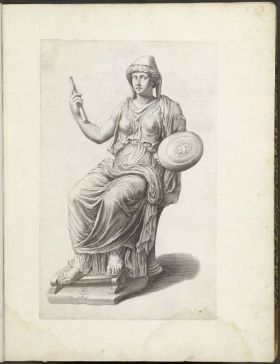 Statue of seated Minerva