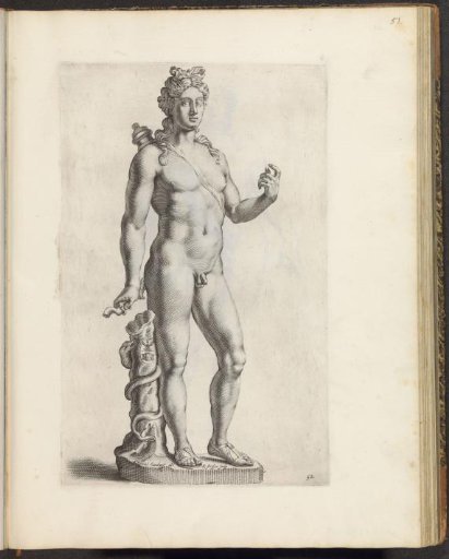 Statue of Apollo with a quiver on his back