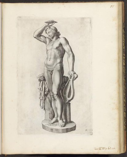 Statue of Apollo with lyre