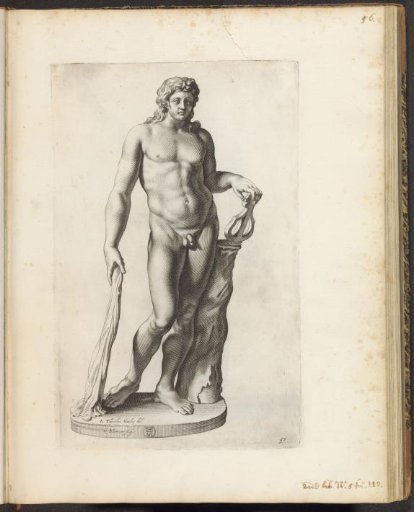 Statue of Apollo with lyre and cloth